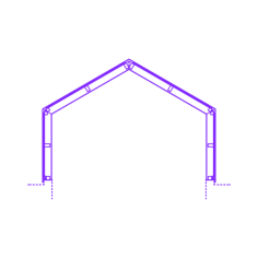 Buildings Skylights Walkway Gabled Sketch Style Svg Vector, Free Vectors File